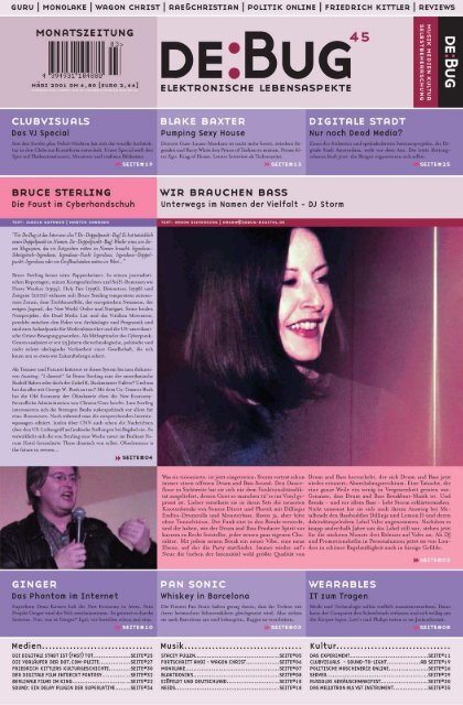 DE:BUG Magazine Issue 45 March 2001