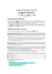 Computer Exercise 2 - Fysik