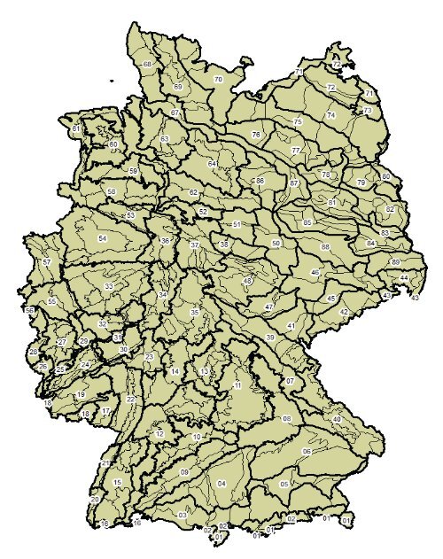 Übersichtskarte der naturräumlichen Gliederung Deutschlands - FLL
