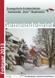 Gemeindebrief Februar 2013 - Evangelisch-Freikirchlichen ...