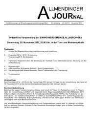 Allmendinger Journal Nr. 05/2013 - Allmendingen bei Bern