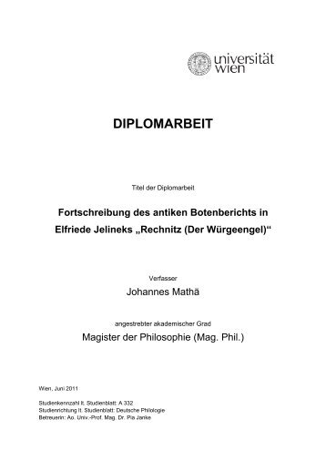 DIPLOMARBEIT - Institut für Germanistik - Universität Wien