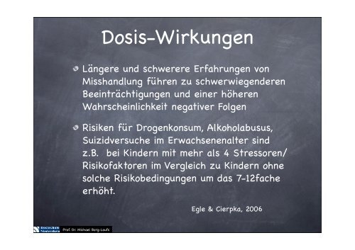 Psychische Folgen von Kindesmisshandlung und Vernachlässigung