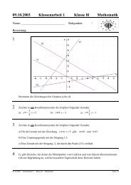 09.10.2003 Klassenarbeit 1 Klasse 8l Mathematik - H.Meyberg