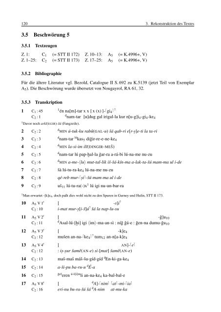 Ein compendium sumerisch-akkadischer Beschwörungen