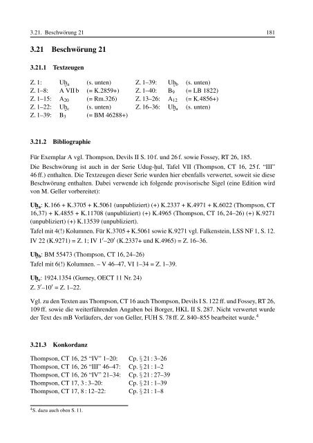 Ein compendium sumerisch-akkadischer Beschwörungen