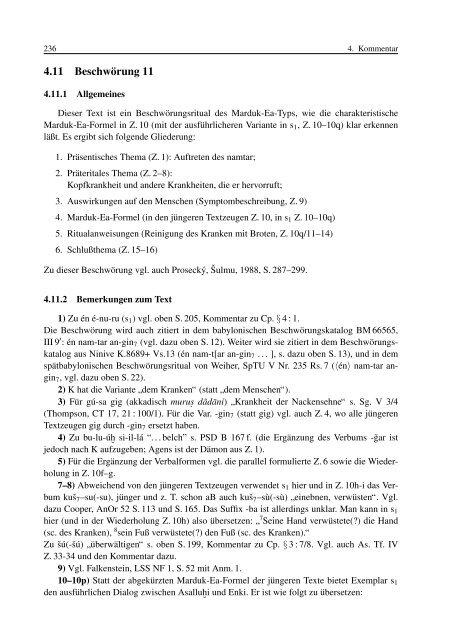 Ein compendium sumerisch-akkadischer Beschwörungen