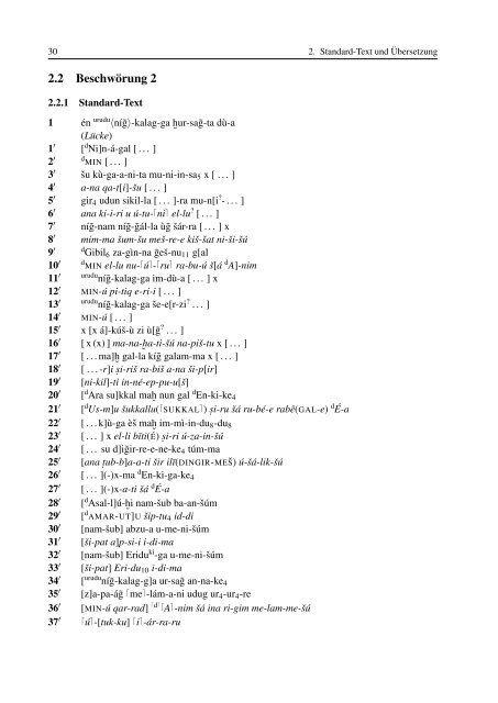 Ein compendium sumerisch-akkadischer Beschwörungen