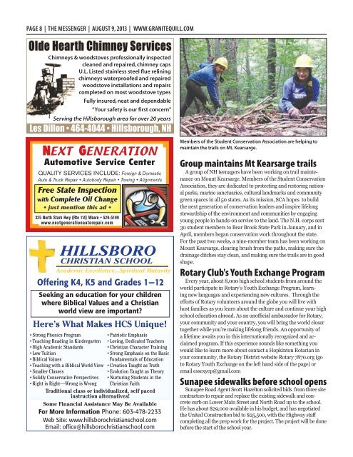 Download The Messenger – August 9, 2013 (pdf) - Granite Quill ...