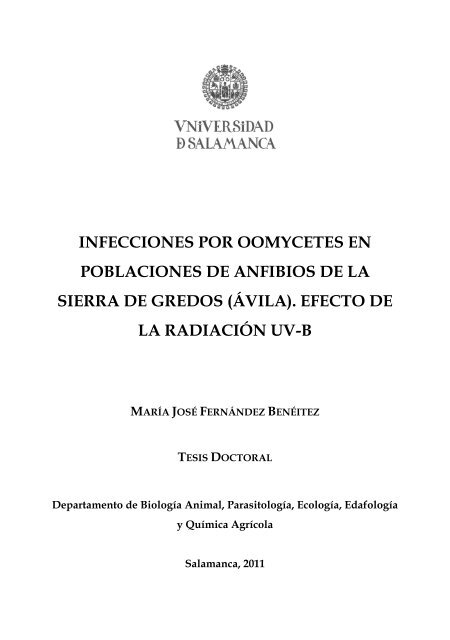 INFECCIONES POR OOMYCETES EN POBLACIONES DE ... - Gredos