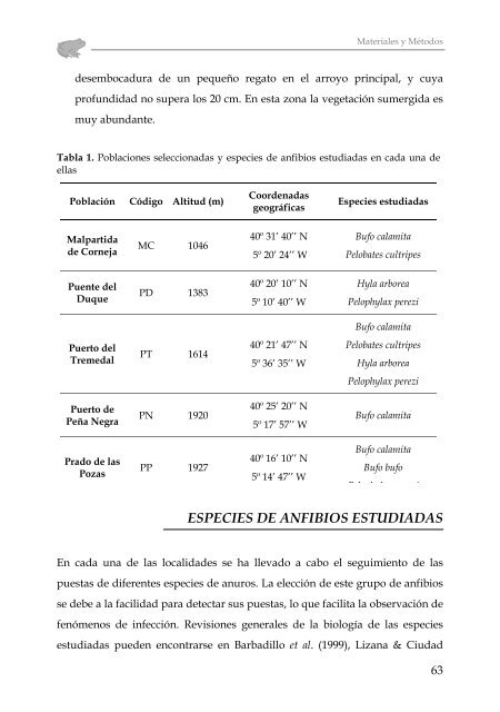 INFECCIONES POR OOMYCETES EN POBLACIONES DE ... - Gredos