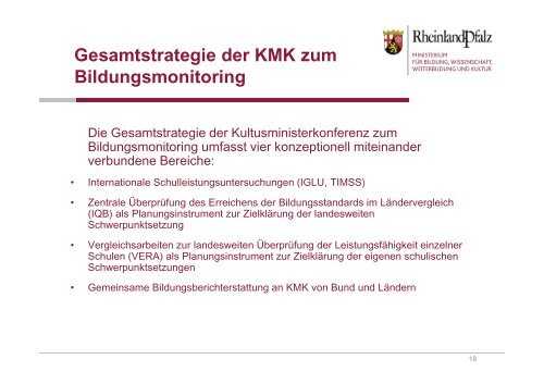 Weiterentwicklung der Grundschule, Bildungsstandards konkret