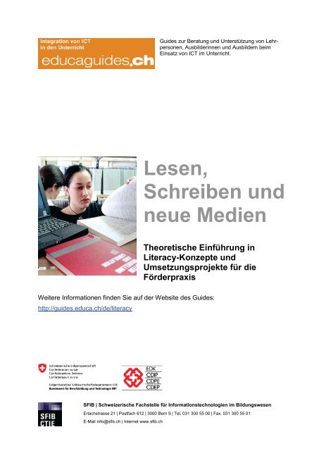 Literacy: Lesen, Schreiben und neue Medien - Guides - Educa