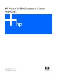 HP ProLiant DL380 Generation 4 Server User Guide - Business ...