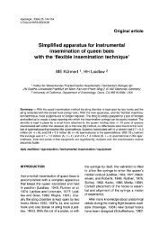 Simplified apparatus for instrumental insemination of queen bees ...