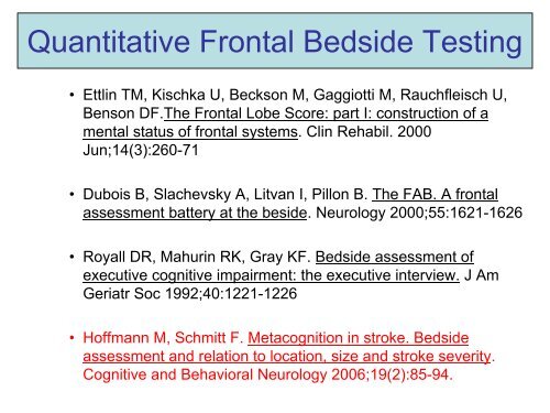 Cognitive Testing: Achilles Heel of Clinical Neurology - USF Health