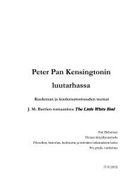 Peter Pan Kensingtonin luutarhassa - Kuoleman ja ... - Helda