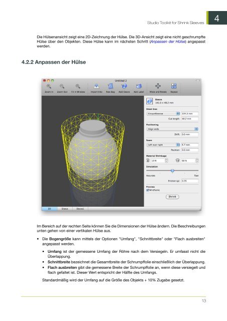 Studio Toolkit for Shrink Sleeves ... - Esko Help Center