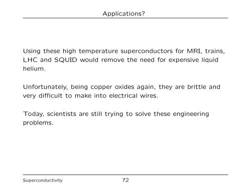 7. Superconductivity - University of Liverpool