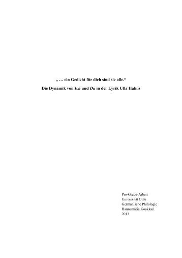Gedicht bekanntschaft ulla hahn