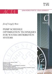 Pump schedule optimisation techniques for water distribution ... - Oulu