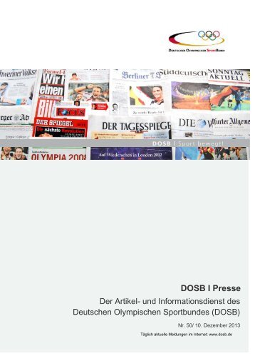 Ausgabe 50 (10.12.2013) - Der Deutsche Olympische Sportbund