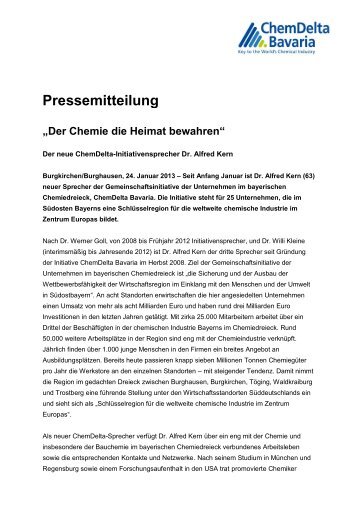 Pressemitteilung CDB (25.01.2013) - Der neue Ch... - AlzChem