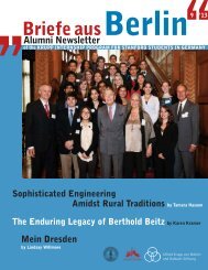 Briefe aus Berlin 2013 - Krupp Internship Alumni Newsletter