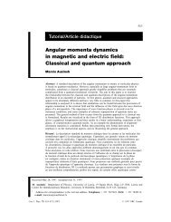 Angular momenta dynamics in magnetic and electric field: Classical ...