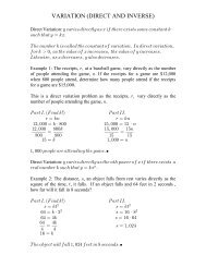 VARIATION (DIRECT AND INVERSE)