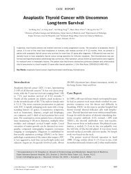 Anaplastic Thyroid Cancer with Uncommon Long-term Survival