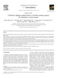 Unilateral salpingo-oophorectomy as fertility-sparing surgery for ...