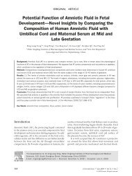 Potential Function of Amniotic Fluid in Fetal Development—Novel ...