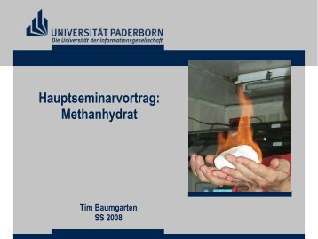 Hauptseminarvortrag: Methanhydrat