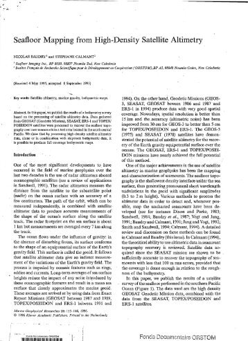 Seafloor mapping from high-density satellite altimetry - Horizon ...