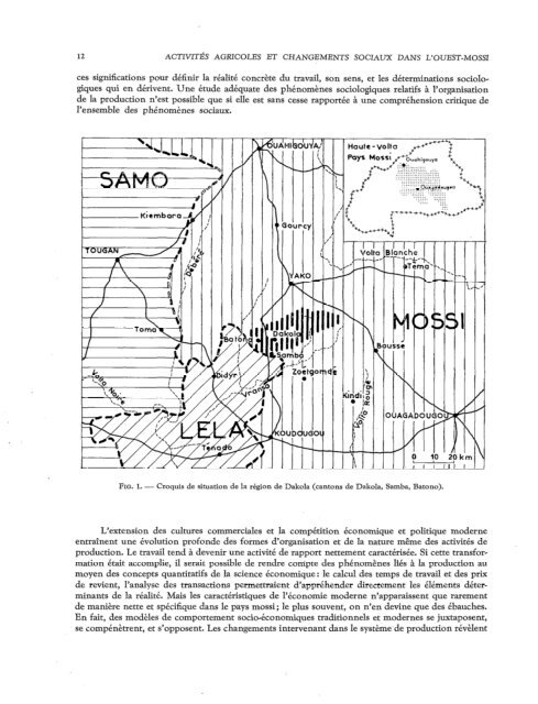 Activités agricoles et changements sociaux dans l'Ouest Mossi ...