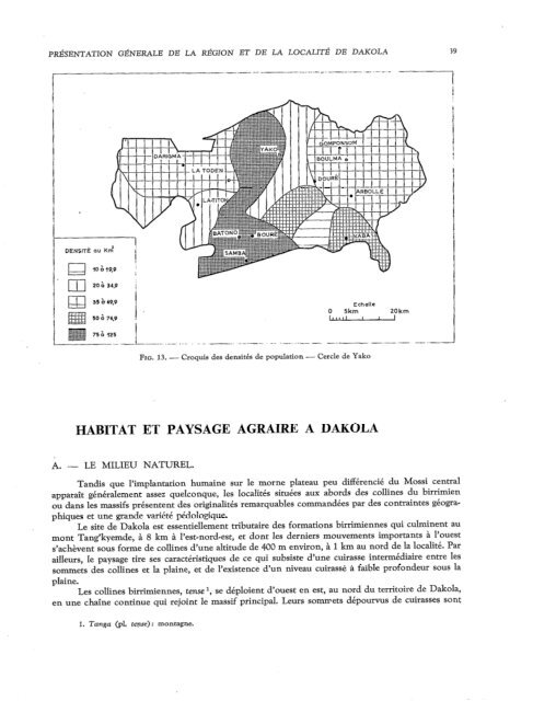 Activités agricoles et changements sociaux dans l'Ouest Mossi ...