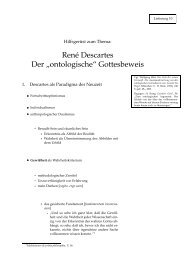 René Descartes Der „ontologische“ Gottesbeweis - Hoye.de