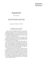 16. Text: Augustinus: Auf der Suche nach Gott