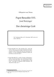 Papst Benedikt XVI. Der dreieinige Gott