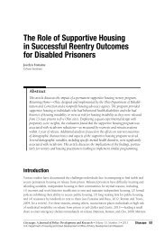 The Role of Supportive Housing in Successful Reentry ... - HUD User