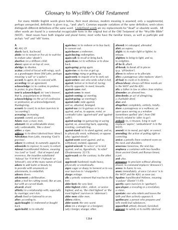 Glossary to Wycliffe's Old Testament - Ibiblio