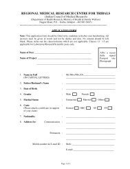 Application form - Indian Council of Medical Research