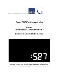 Programm - Institut für Elektronische Musik und Akustik - IEM