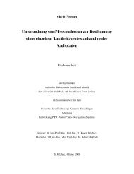 Diplomarbeit - Institut für Elektronische Musik und Akustik - IEM