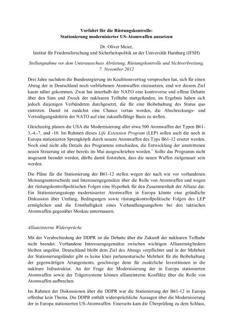 UA Stellungnahme Oliver Meier 121107.pdf - IFSH