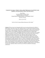 Community Governance, State Authority, and Public Goods in Rural ...