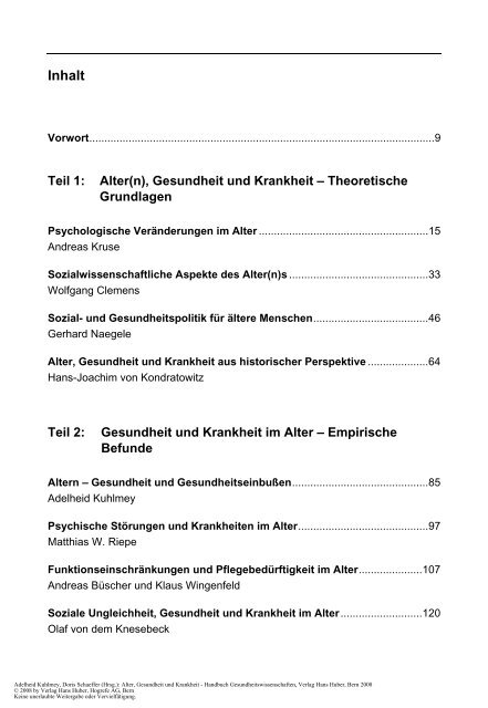 Adelheid Kuhlmey, Doris Schaeffer (Hrsg.): Alter ... - Buch.de