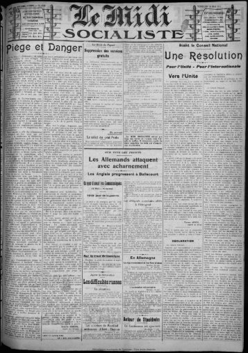 18 MAI 1917 - Bibliothèque de Toulouse