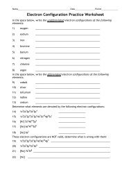 Electron Configuration Practice Worksheet